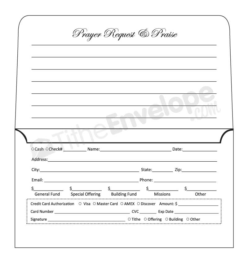 Free Templates For Church Offering Envelopes